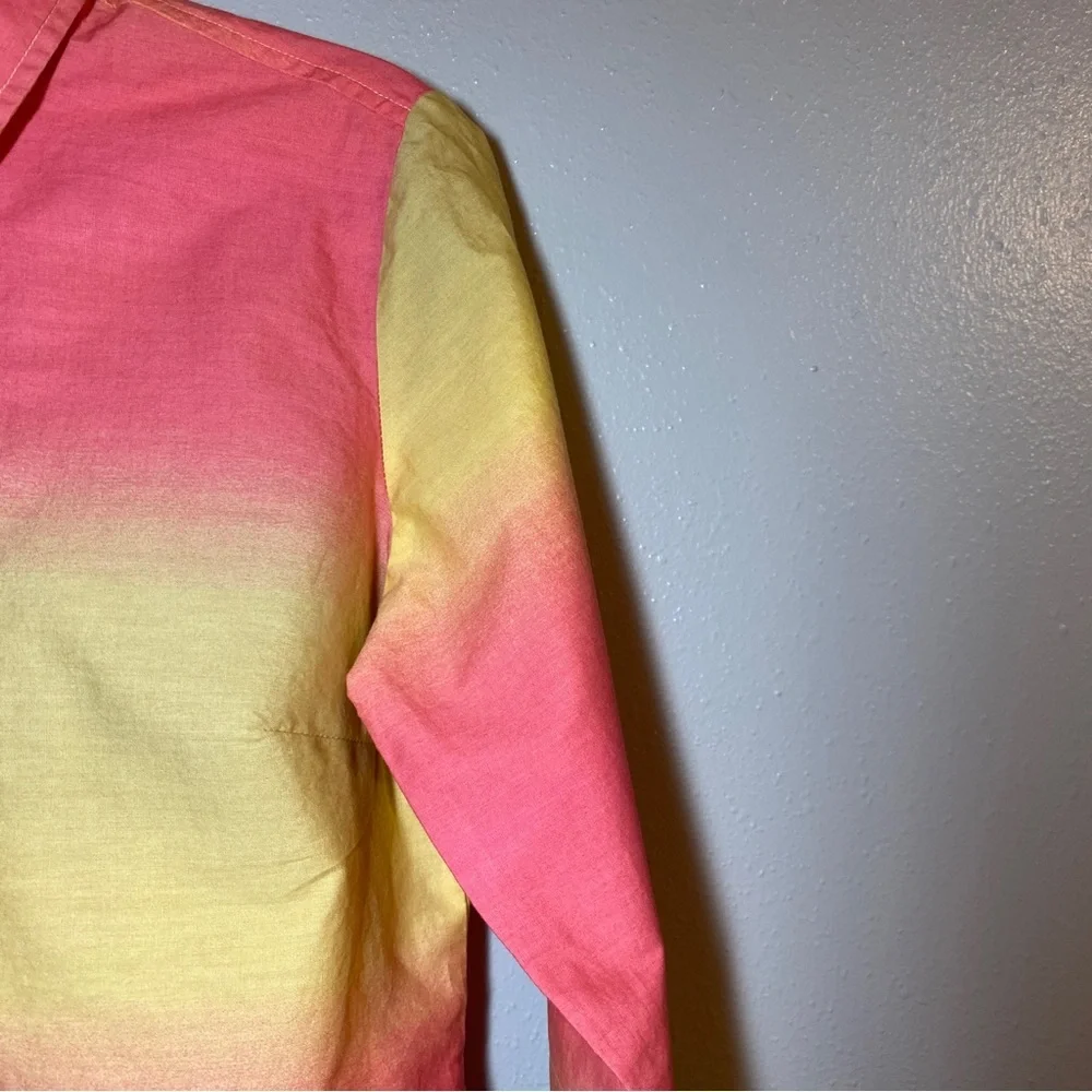 Lemon Grass Ombré Blouse Size Small - Picture 4 of 6